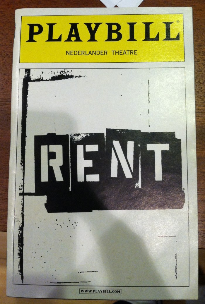 Rent - Playbill