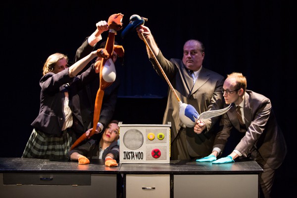 Powerhouse - Otter and Booby - Hanley Smith, Eric Wright (obscured), Clare McNulty (Otter puppeteers), Tyler Bunch and Spencer Lott (Booby puppeteers) - Photography by Justin Khalifa